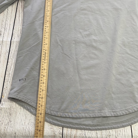 BYLT Premium Basics Men’s Lux Light Gray Hooded Long-Sleeve Henley Large - Picture 5 of 7
